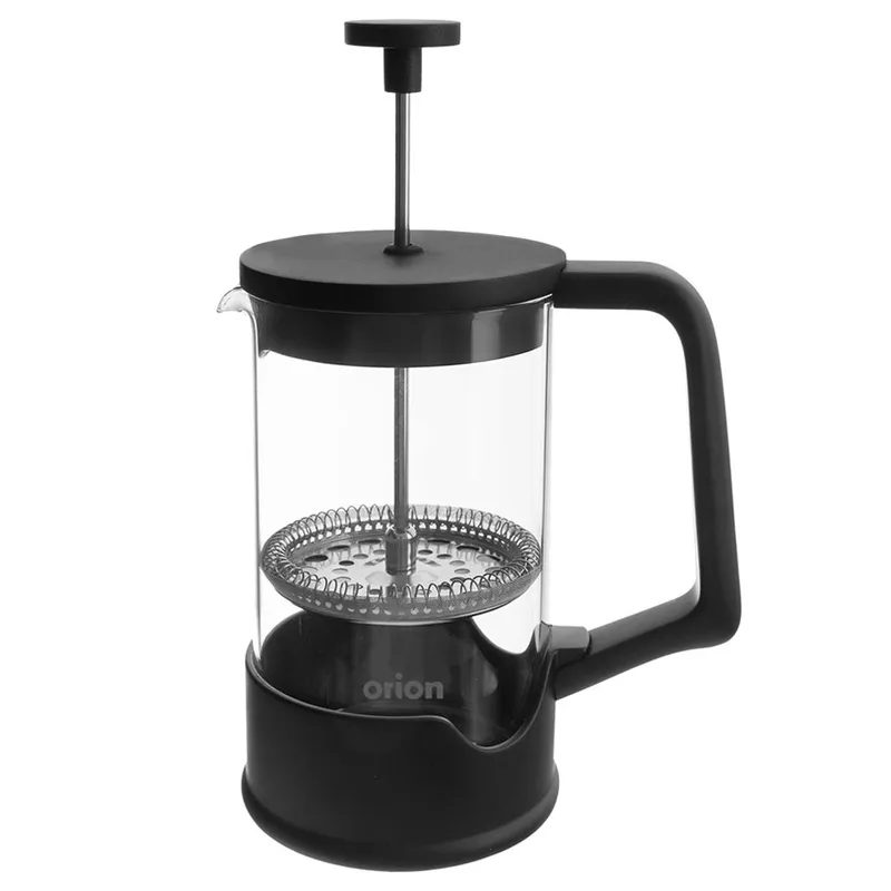 Zaparzacz Tłokowy 400 ml BLACK French Press Szkło I Stal MEBLIVA
