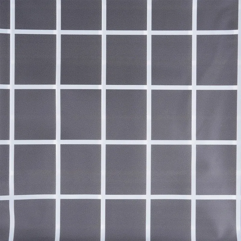 Zasłona Prysznicowa 180 x 180 cm Wodoodporna PEVA W Kratkę MEBLIVA