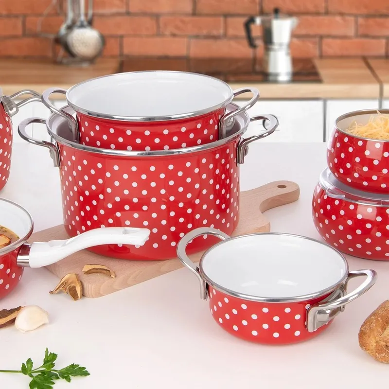 Garnek Emaliowany TECKA 18 cm, 2 l MEBLIVA