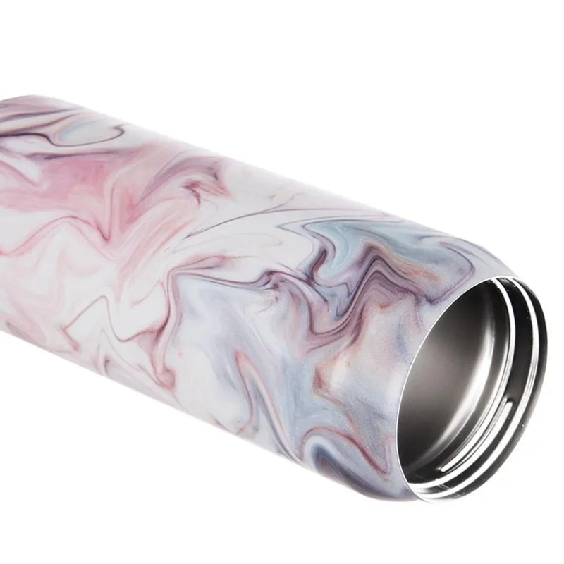 Kubek Termiczny Puszka 500 ml Pastelowy Wzór Stal Nierdzewna MEBLIVA