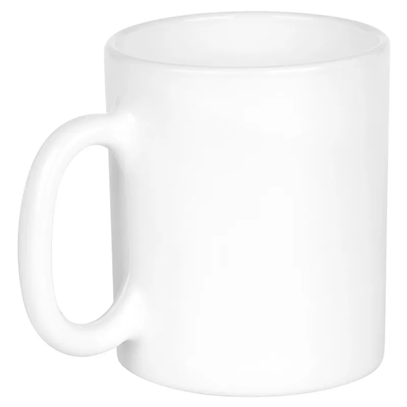 Kubki Szklane 300 ml 6 szt. Szkło Opalowe Do Zmywarki MEBLIVA - Białe