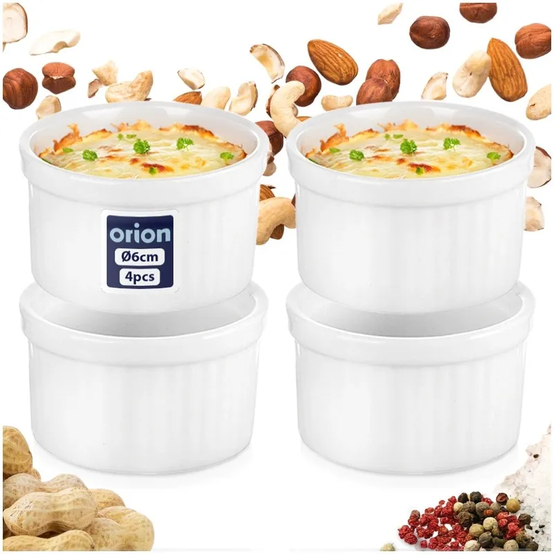 Miseczki Na Przekąski Ceramiczne 6 cm, 40 ml 4 szt. MEBLIVA