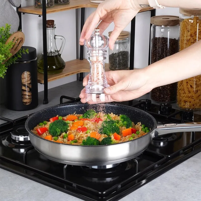 Młynek Do Pieprzu I Soli Akrylowy 16 cm 2 szt. Mechanizm Ceramiczny MEBLIVA