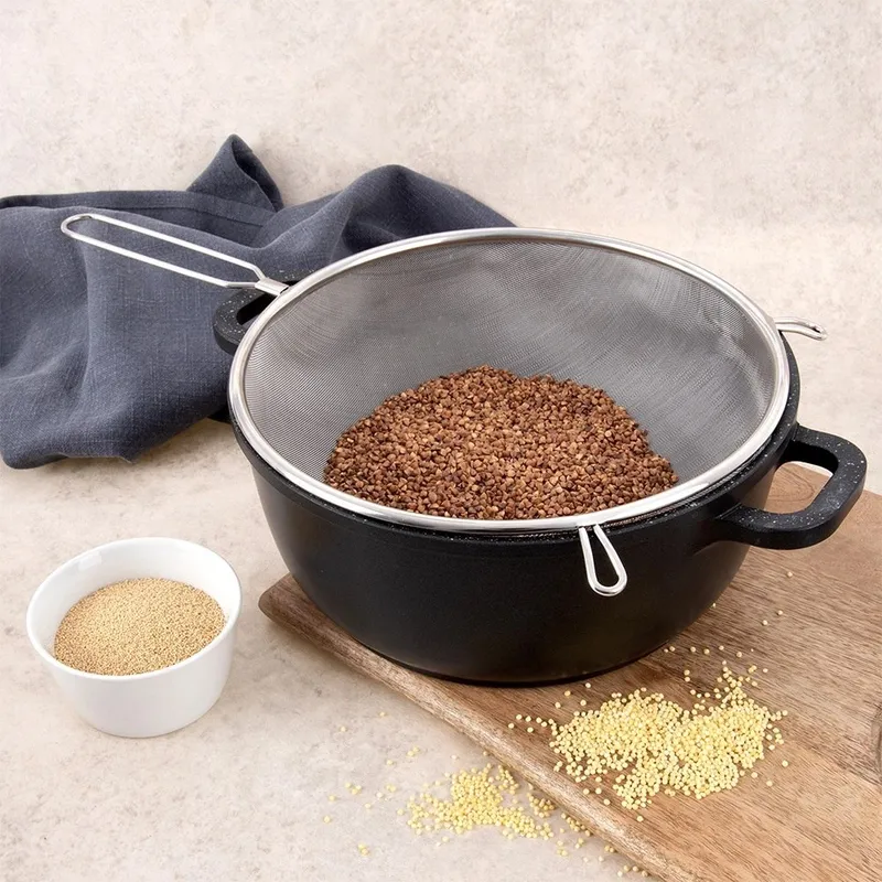 Sitko Kuchenne Stalowe Z Uchwytem 24,5 cm MEBLIVA