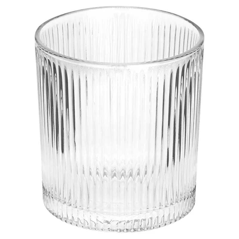 Szklanki Zestaw 6 szt. 310 ml Ryflowane Szkło Do Zmywarki 8,5 MEBLIVA
