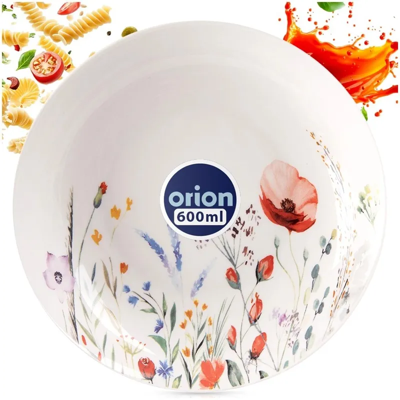 Talerz Obiadowy Głęboki Porcelanowy MAKI 600 ml Zmywarka MEBLIVA