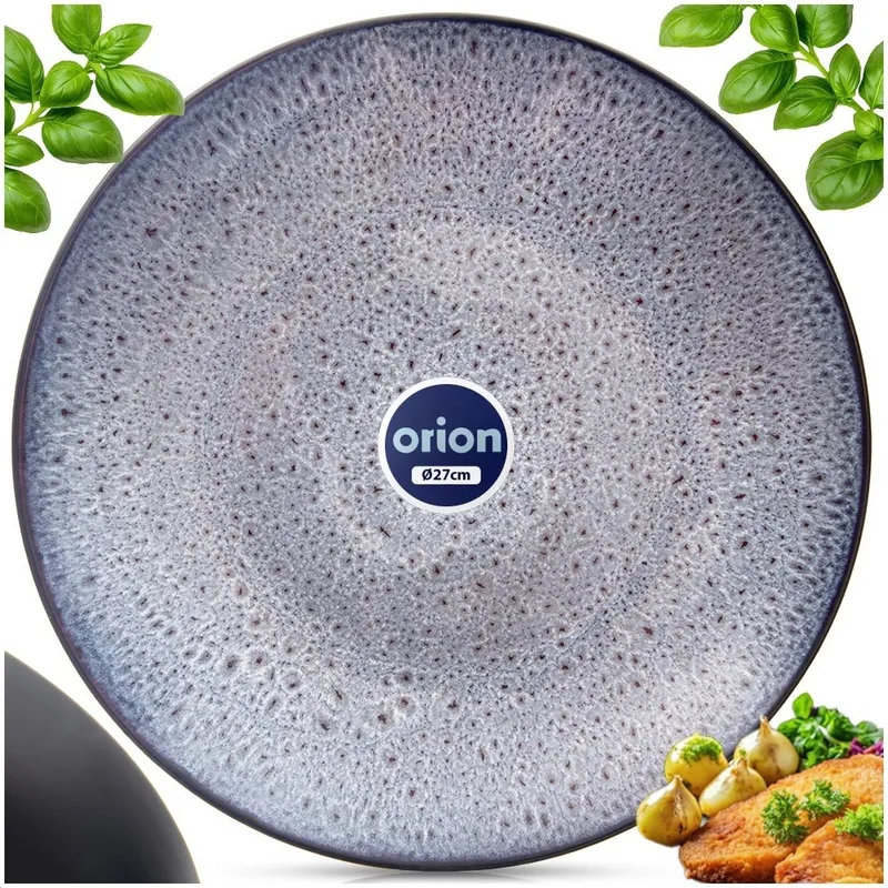 Talerz Obiadowy Płytki Ceramiczny GLAZE 27 cm MEBLIVA - Fioletowy