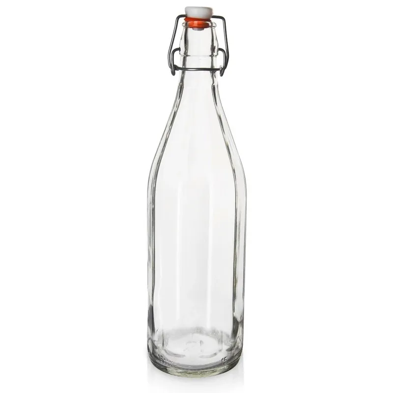 Butelka Szklana 750 ml Z Klipsem Retro Na Wino Lemonadę Lub Soki MEBLIVA