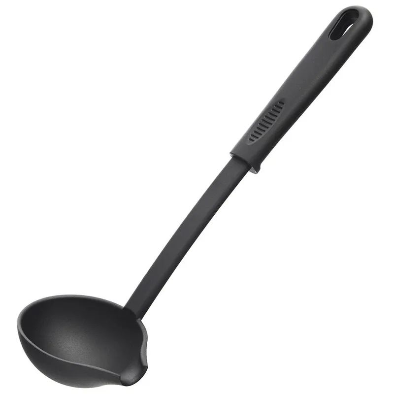 Chochla Kuchenna BLACKLINE 60 ml 29 cm Z Wylewką Do Zupy MEBLIVA - Czarna