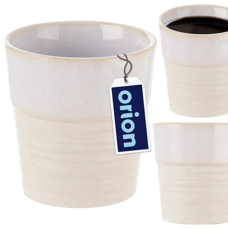 Kubek Do Espresso 80 ml Kamionka Elegancki Do Zmywarki MEBLIVA - Beżowy