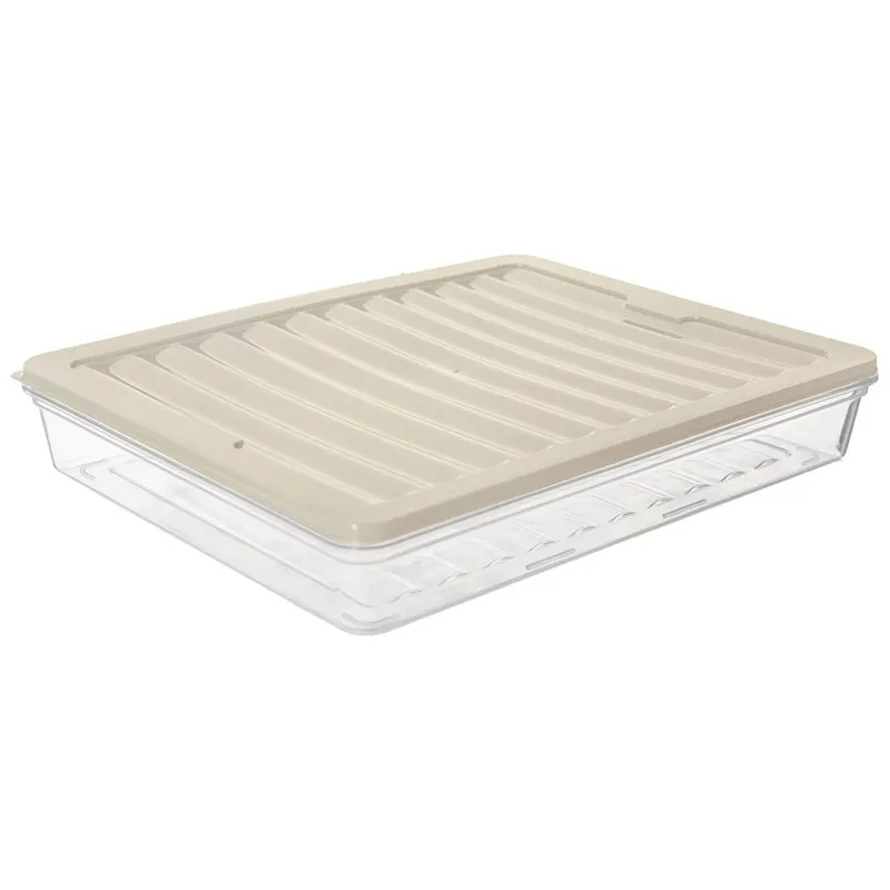 Pojemnik Na Wędliny Sery 2 l Falowane Dno Zmywarka 28,5 x 22,5 cm MEBLIVA