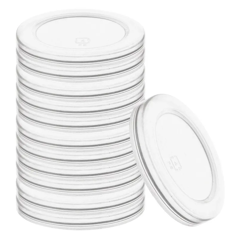 Zestaw 12 Pokrywek Do Słoika Jogurt 55 cm Szczelna Desery 130 ml MEBLIVA