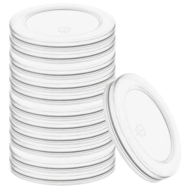 Zestaw 12 Pokrywek Do Słoika Jogurt 68 cm Szczelna Desery 300 ml MEBLIVA