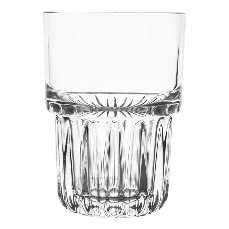 Szklanka Uniwersalna Do Napojów Grube Szkło Ryflowane 320 ml MEBLIVA
