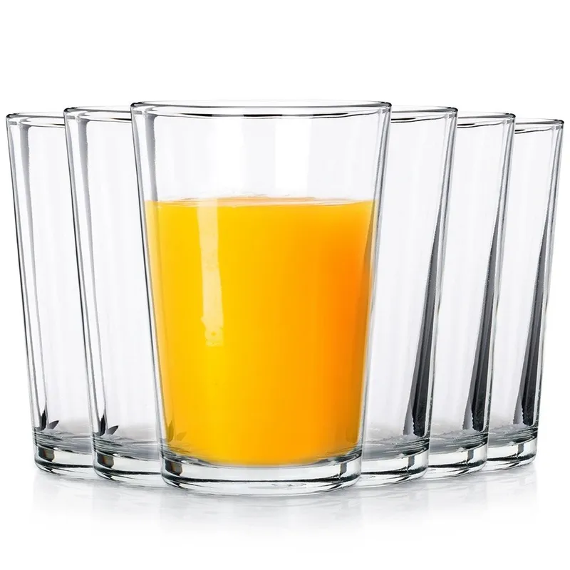 Szklanki Zestaw 6 szt. 200 ml Grube Szkło Do Zmywarki/Mikrofali MEBLIVA