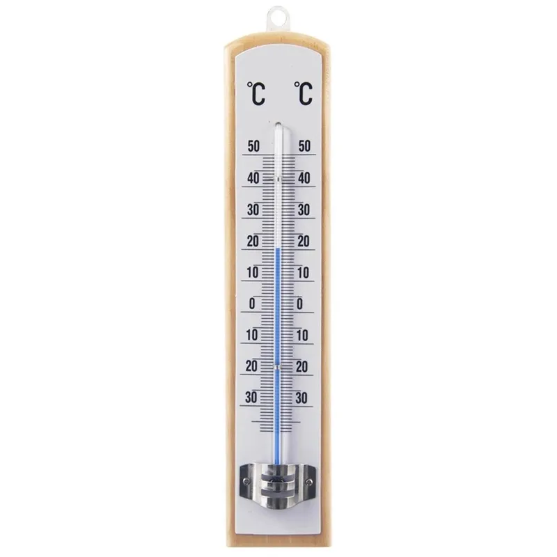 Termometr Uniwersalny Drewniany 21 cm Do Wewnątrz MEBLIVA - Biały