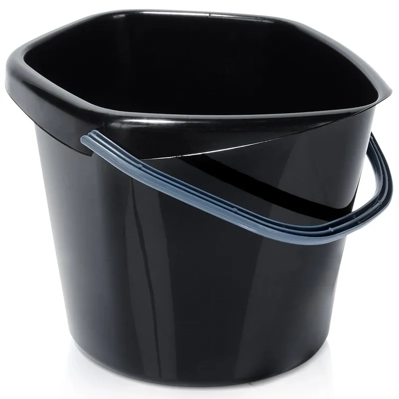 Wiadro Gospodarcze Plastikowe 5 l Wygodna Wylewka MEBLIVA - Czarne