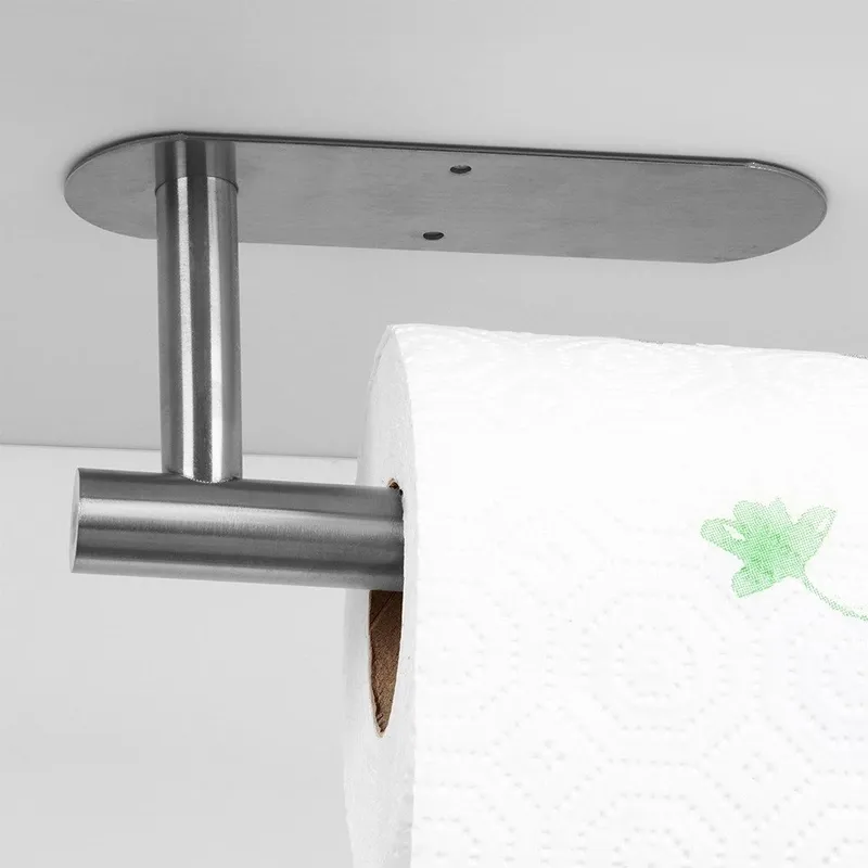 Wieszak Na Ręcznik Papierowy Stal Nierdzewna 33,5 cm MEBLIVA - Srebrny