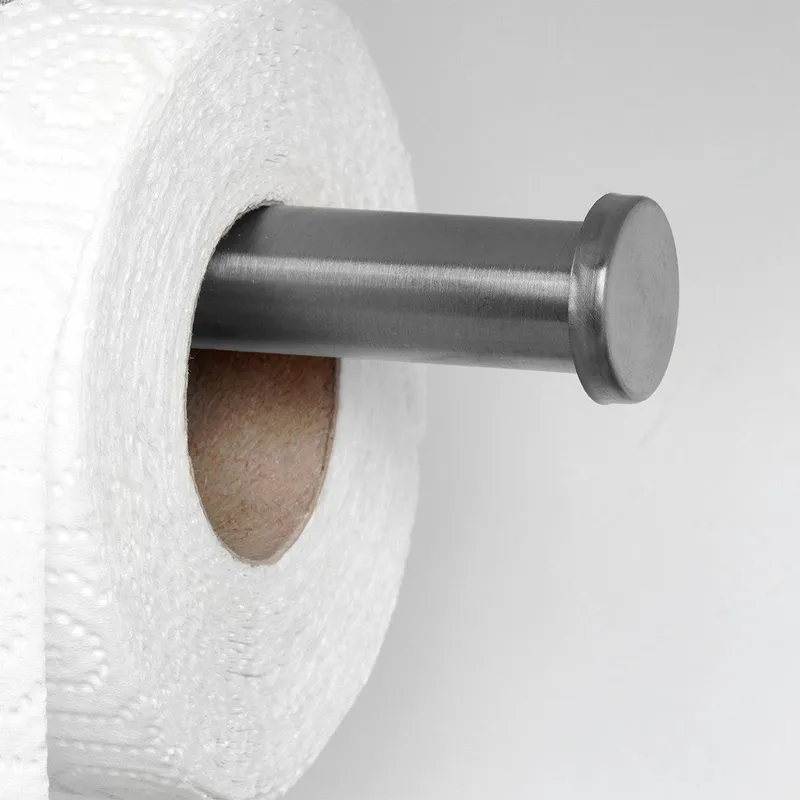 Wieszak Na Ręcznik Papierowy Stal Nierdzewna 33,5 cm MEBLIVA - Srebrny