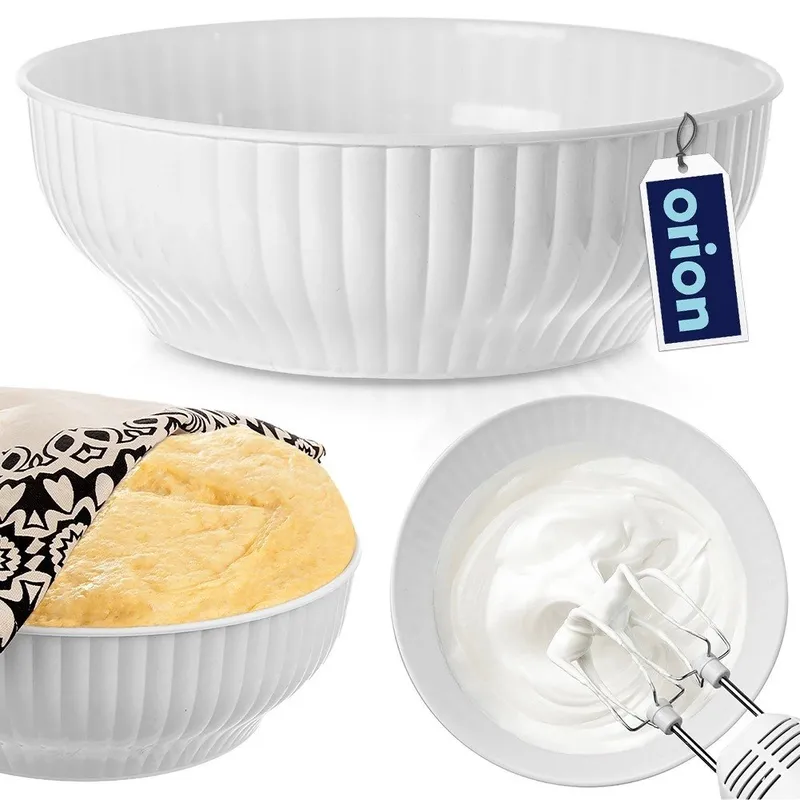 Miska Kuchenna 24 cm 2,5 l Tworzywo Do Zmywarki I Mikrofali MEBLIVA - Biała