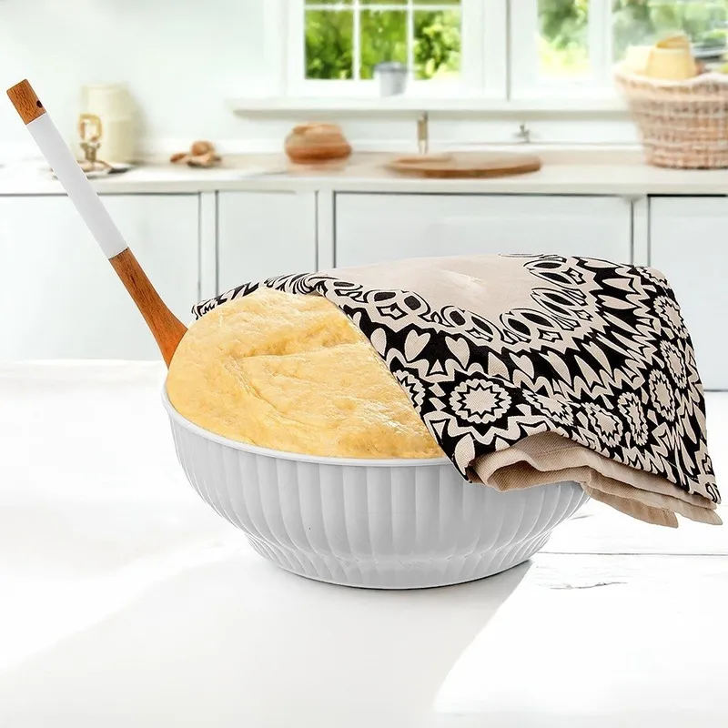 Miska Kuchenna 28 cm 4 l Tworzywo Do Zmywarki I Mikrofali MEBLIVA - Biała