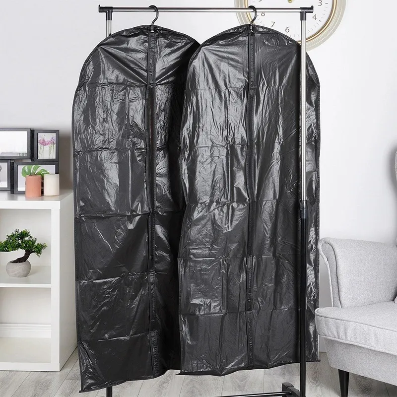 Zestaw 2 Pokrowce Na Ubrania Długie PEVA Wodoodporny SG 60 x 135 cm MEBLIVA