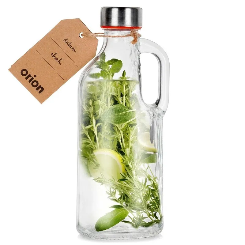 Butelka Szklana Z Uchwytem 550 ml Szczelna Retro Do Zmywarki MEBLIVA