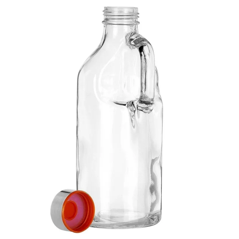 Butelka Szklana Z Uchwytem 550 ml Szczelna Retro Do Zmywarki MEBLIVA