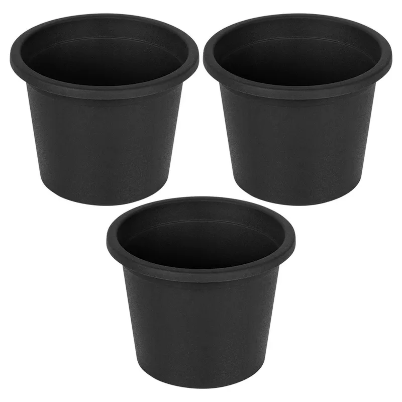 Zestaw Doniczek Ogrodowych 14,5 cm 3 szt. Plastikowych Okrągłych GARDIVA
