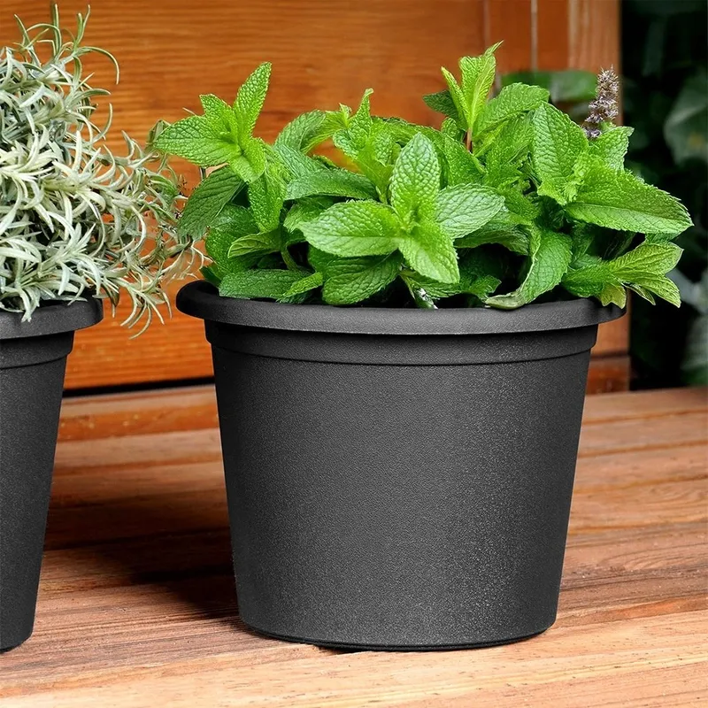 Zestaw Doniczek Ogrodowych 14,5 cm 3 szt. Plastikowych Okrągłych GARDIVA