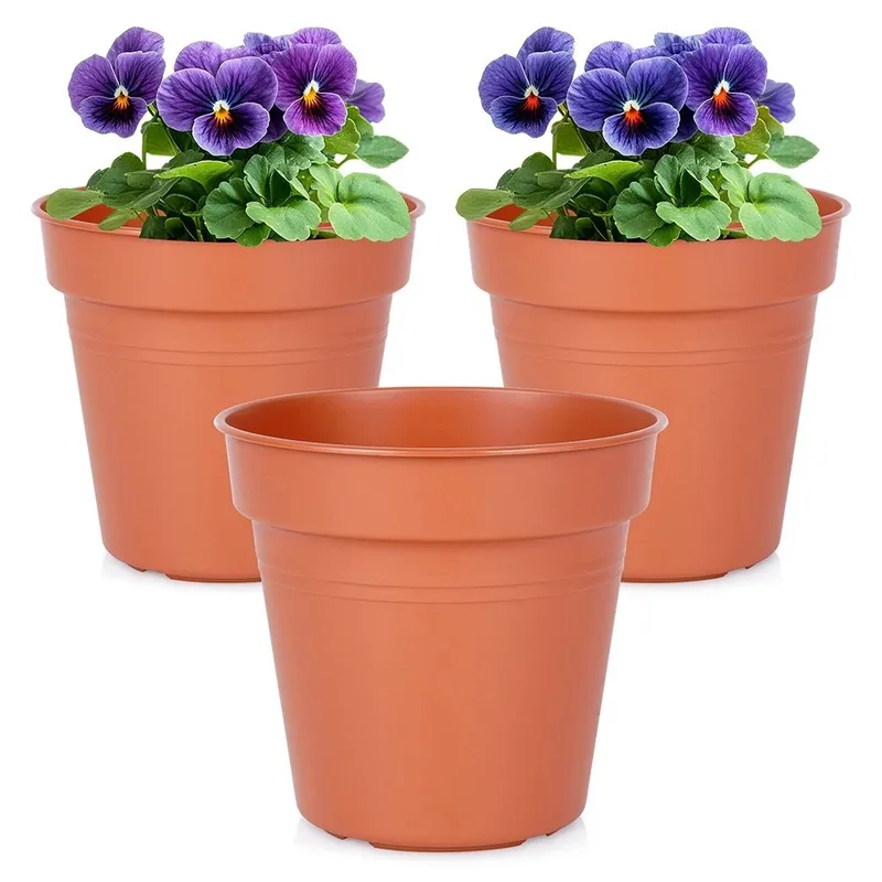 Zestaw Doniczek Okrągłych PROGARDEN 13 cm 3 szt. Ceglane GARDIVA