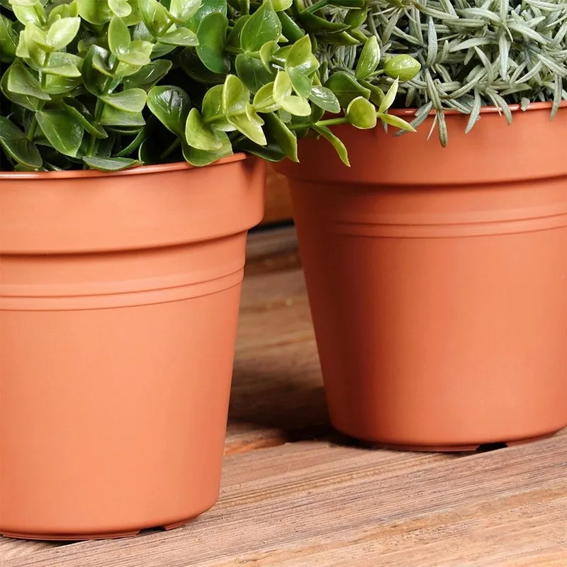 Zestaw Doniczek Okrągłych PROGARDEN 13 cm 3 szt. Ceglane GARDIVA