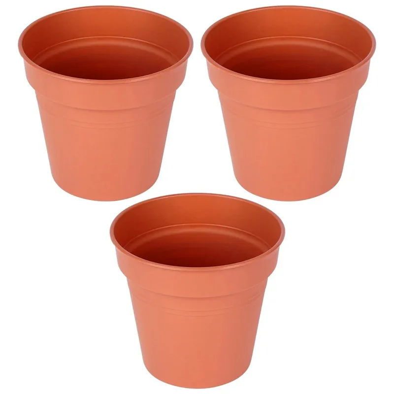 Zestaw Doniczek Okrągłych PROGARDEN 17 cm 3 szt. Ceglane GARDIVA