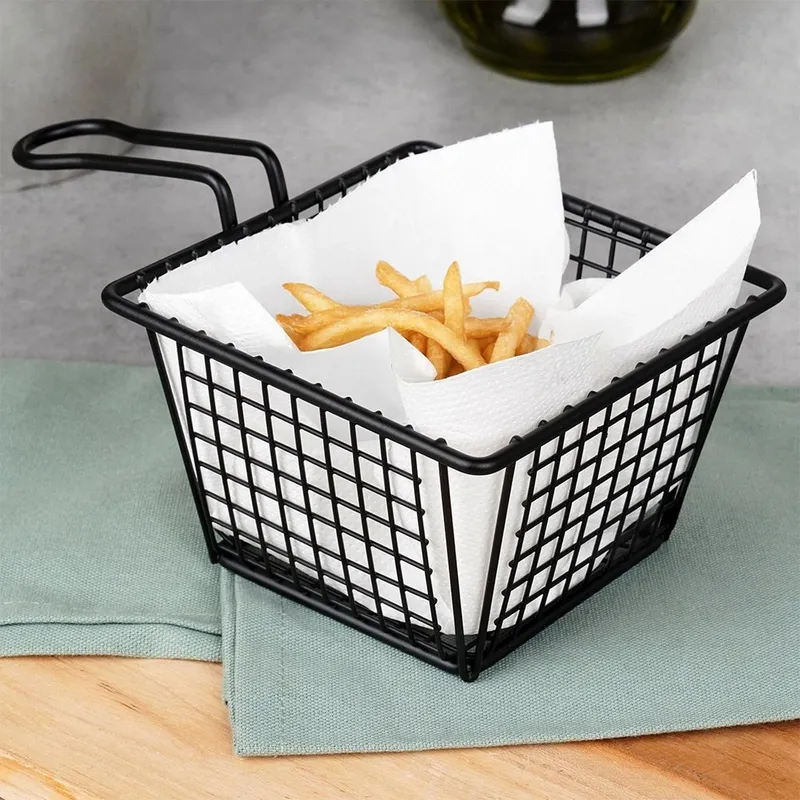Koszyk Na Frytki 22 x 13 x 8 cm EXCELLENT HOUSEWARE MEBLIVA - Czarny