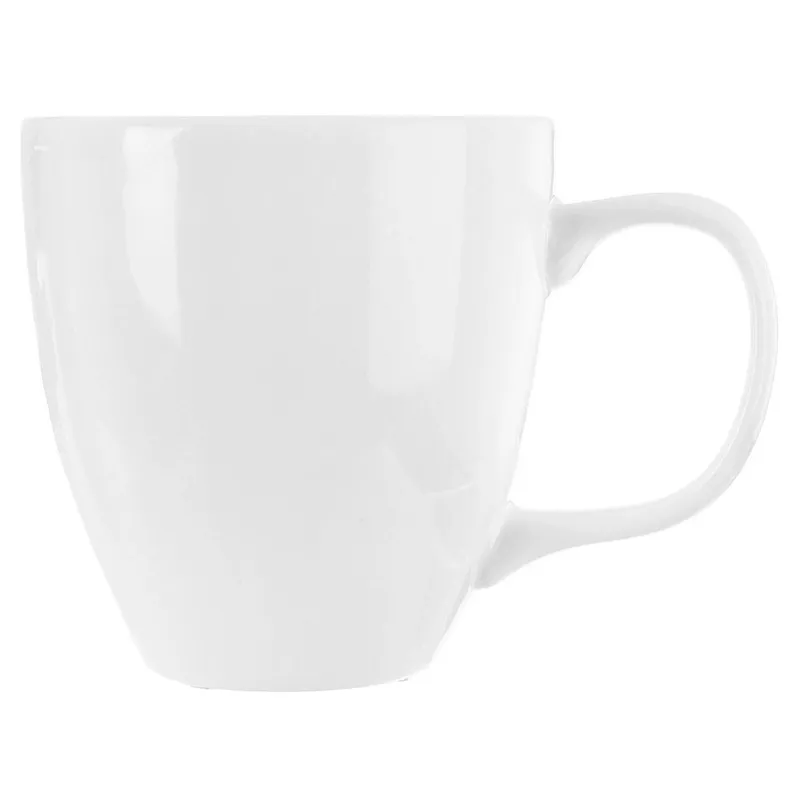 Kubek Porcelanowy 400 ml Mona Wygodny Do Zmywarki MEBLIVA - Biały