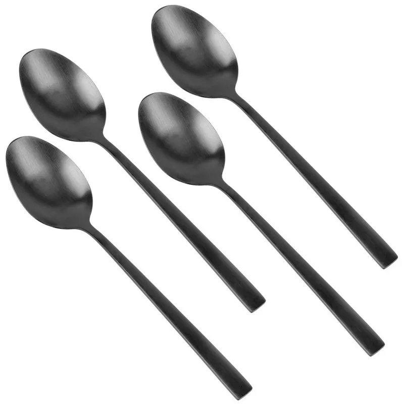 Łyżeczki Do Herbaty Stal Nierdzewna 4 szt. 15 cm EXCELLENT MEBLIVA - Czarne