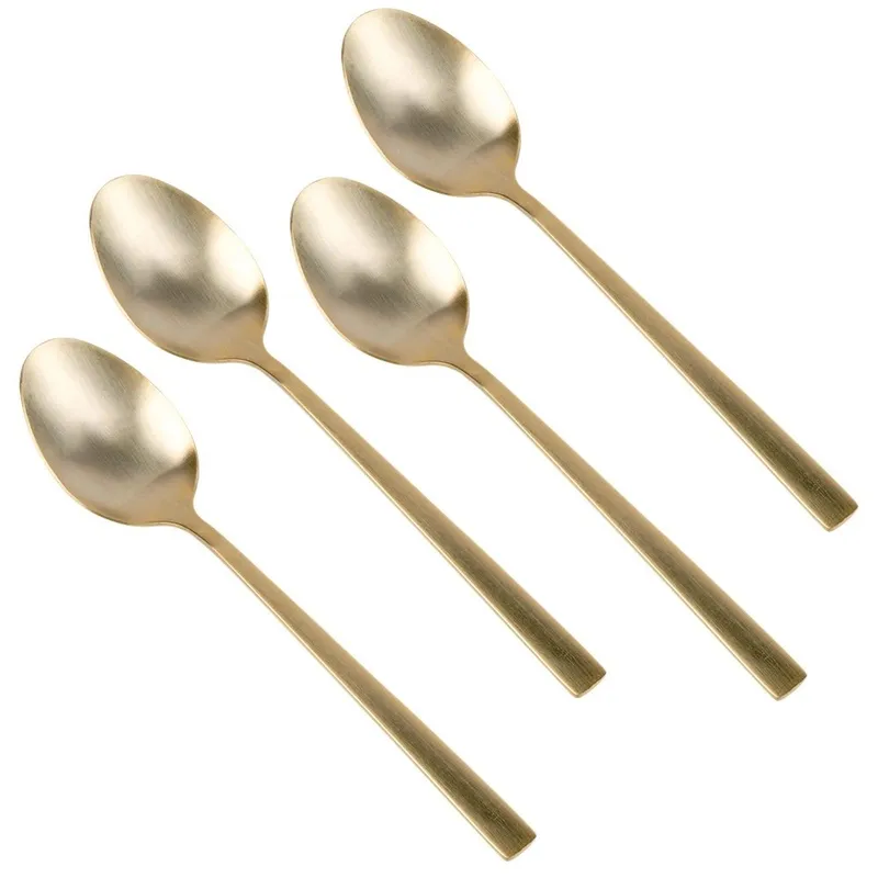 Łyżeczki Do Herbaty Stal Nierdzewna 4 szt. 15 cm EXCELLENT MEBLIVA - Złote