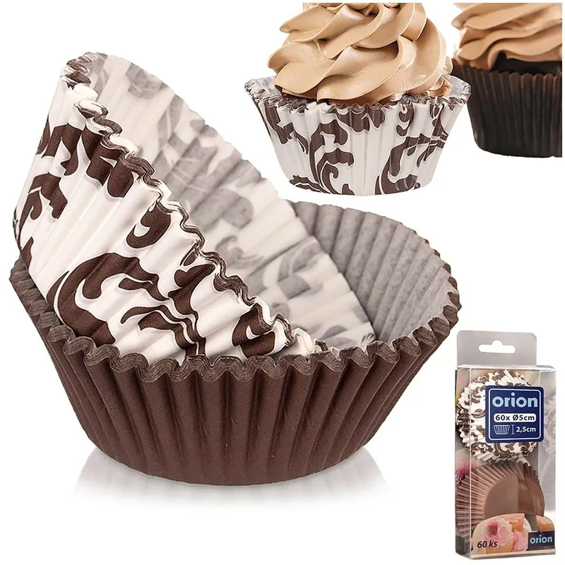 Papilotki Papierowe Do Muffinek 60 szt 6,5 cm Dekoracyjne MEBLIVA