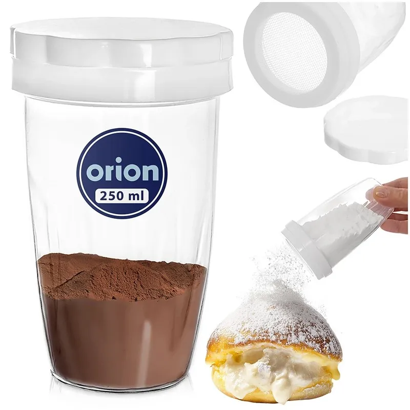 Pojemnik Sitko Dozownik Na Cukier Cynamon 250 ml Tworzywo 11 x 7 cm MEBLIVA