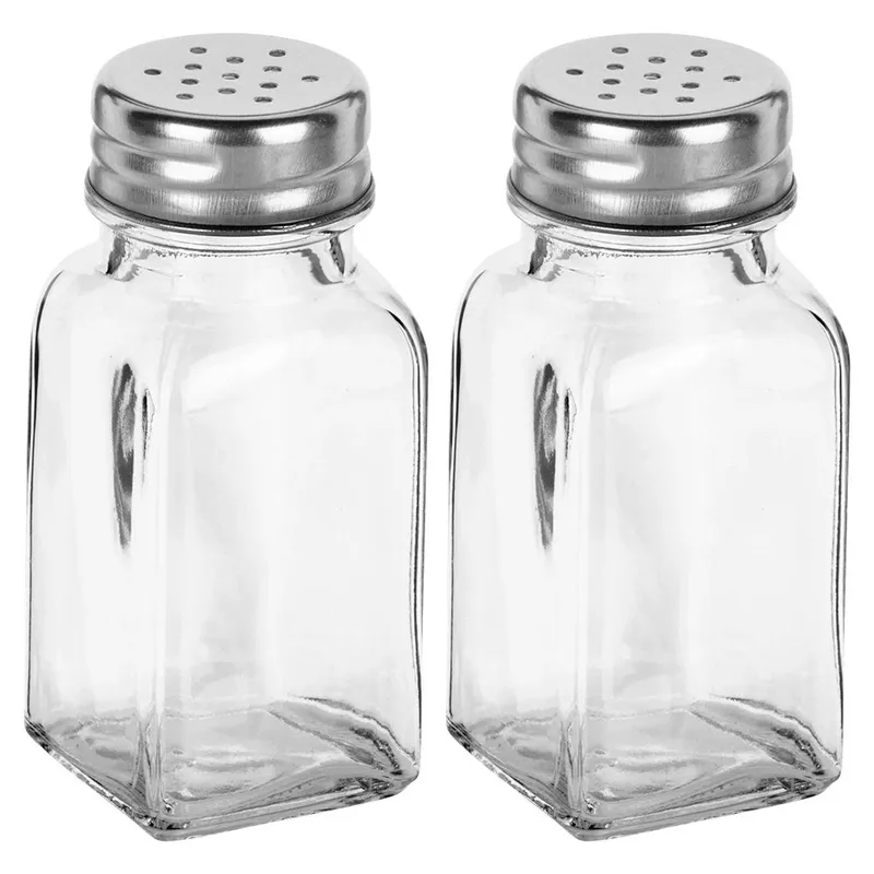 Solniczka Pieprzniczka Szklana Metalowa Zakrętka 80 ml 9,5 cm MEBLIVA