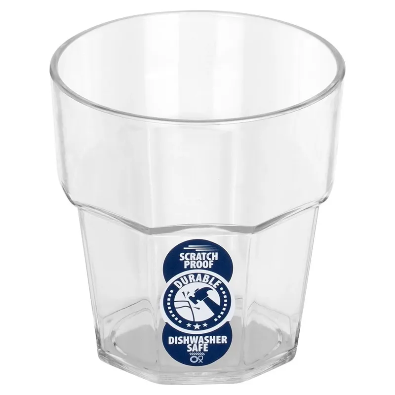 Szklanka Na Napoje Akrylowa 275 ml Nietłukąca Do Zmywarki 8 x 8 cm MEBLIVA