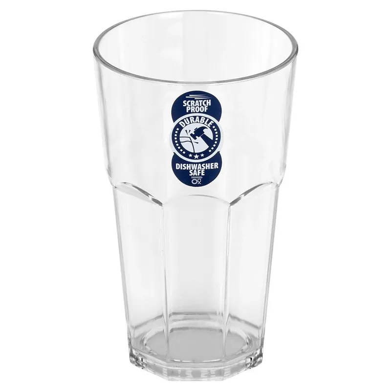 Szklanka Na Napoje Akrylowa 370 ml Wysoka Nietłukąca Do Zmywarki MEBLIVA