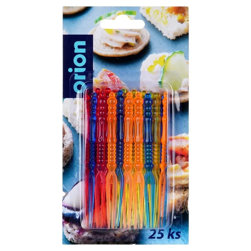 Widelczyki Do Przekąsek 25 szt. Wielorazowe Plastik 10,5 cm MEBLIVA
