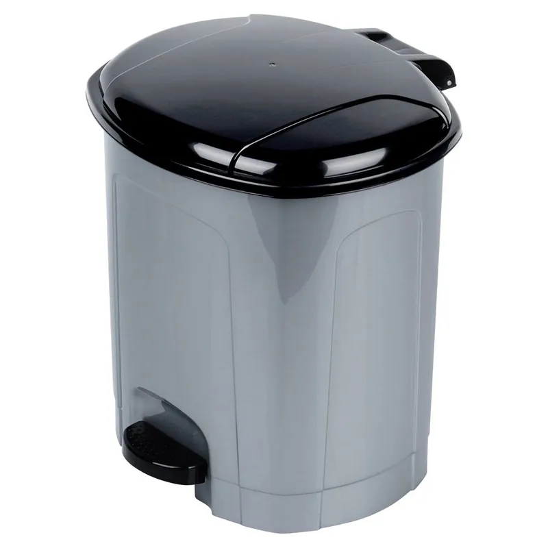 Kosz Na Śmieci Z Pedałem Plastikowy 11,5 l Wytrzymały MEBLIVA - Szary