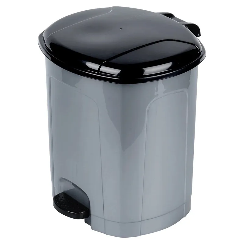 Kosz Na Śmieci Z Pedałem Plastikowy 21 l Wytrzymały MEBLIVA - Szary