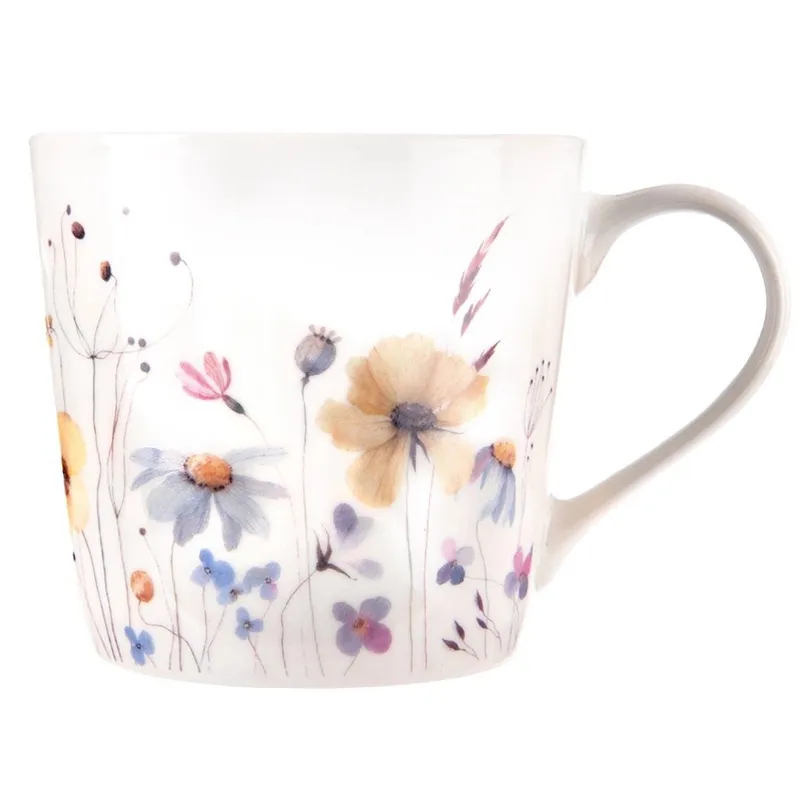 Kubek Porcelanowy Kwiaty 430 ml MEBLIVA