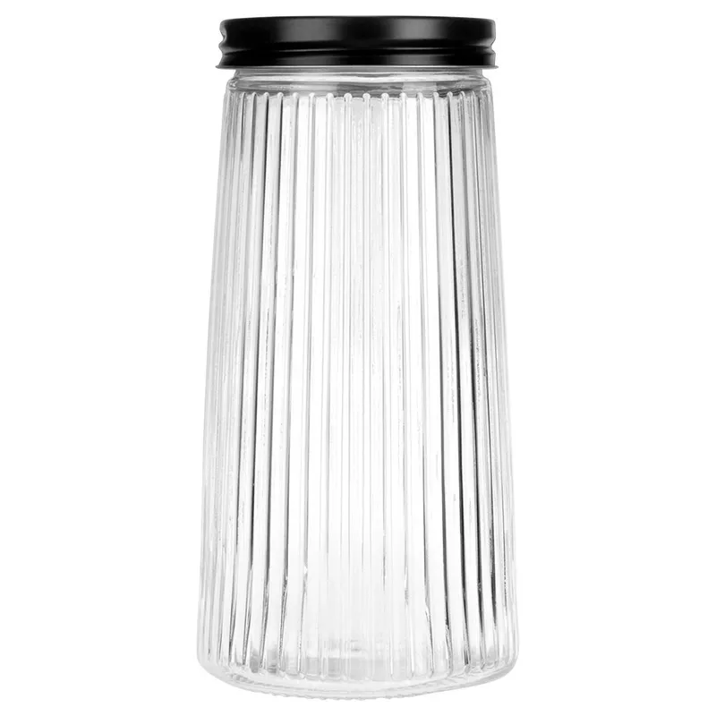 Pojemnik Na Produkty Sypkie Szklany Z Pokrywką 1,4 l MEBLIVA