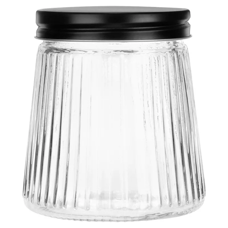 Pojemnik Na Produkty Sypkie Szklany Z Pokrywką 700 ml MEBLIVA
