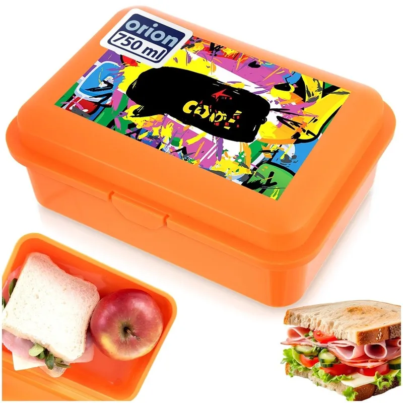 Pojemnik Lunchbox Śniadaniowy 750 ml Zmywarka Mikrofala 18 x 13 cm MEBLIVA