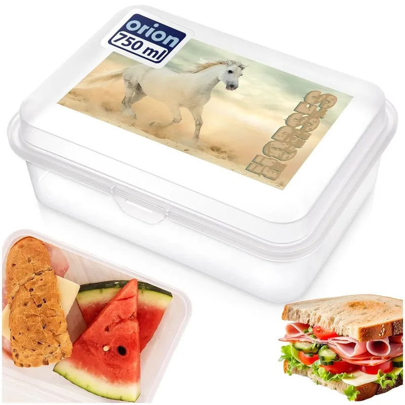 Pojemnik Lunchbox Śniadaniowy 750 ml Zmywarka Mikrofala 18 x 13 cm MEBLIVA